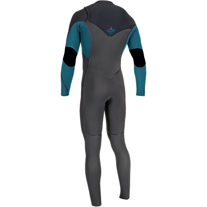 2024 O'Neill Youth Hyperfreak Fire 5/4mm Chest Zip Wetsuit 5552 - Midnight / Black / Tidepool